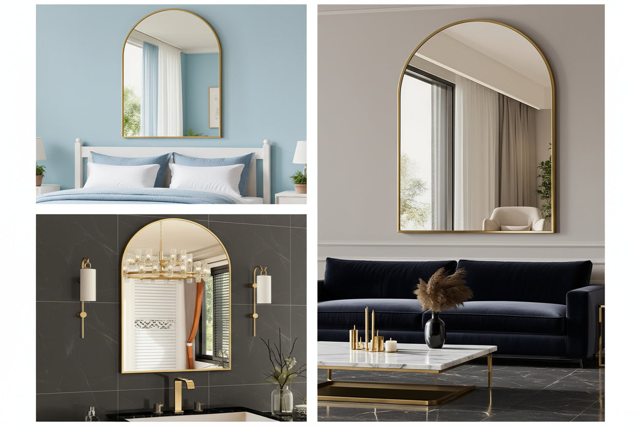 Elitee Metal Frame Wall Mirror for Bathroom, Bedroom & Living Room