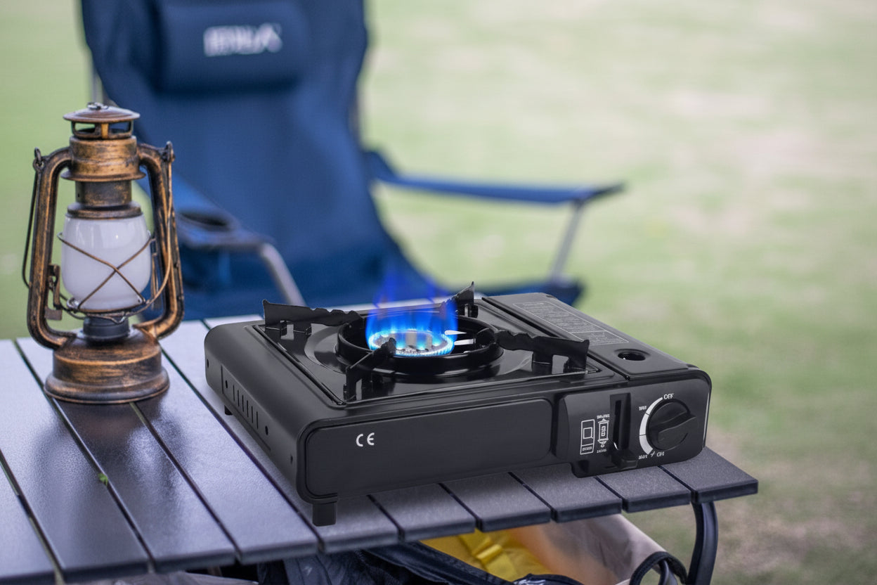 Elitee 3300W Portable Camping Stove - Dual Fuel Burner & Carry Case