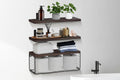 Elitee 2-in-1 Floating Wall Shelves with Basket - Space Saving Storage