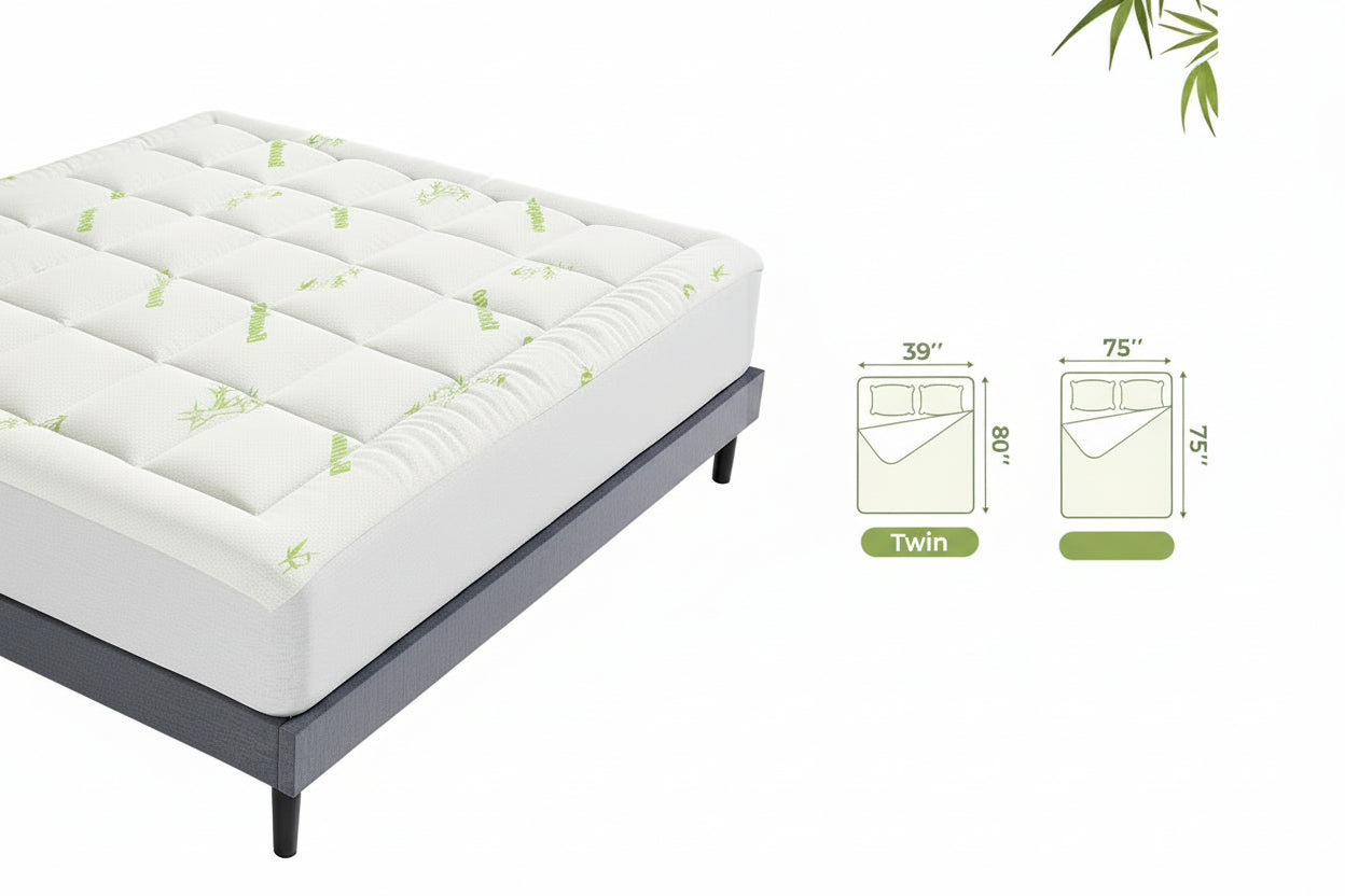 Elitee Thick Bamboo Mattress Protector - Soft Breathable Bed Cover