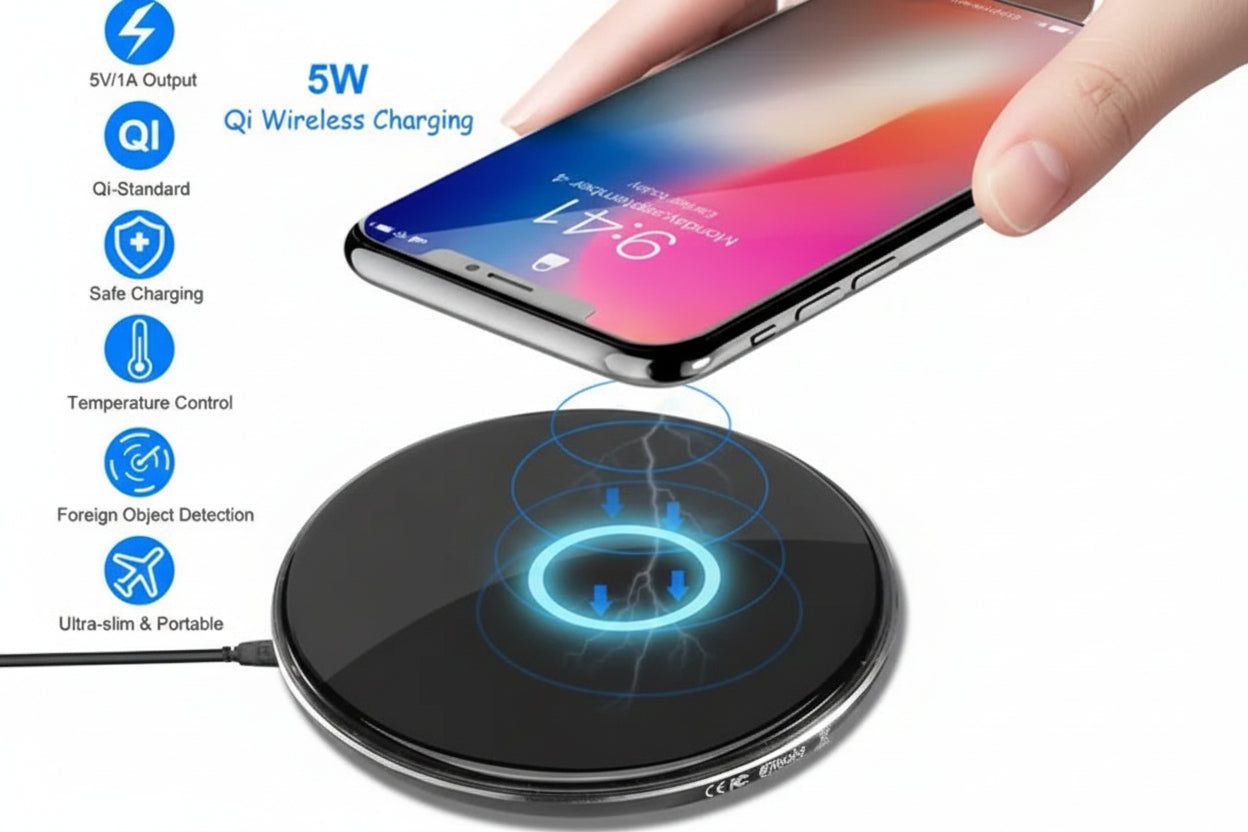 Elitee Ultra Slim 5W Wireless Charger - Qi Certified Charging Pad