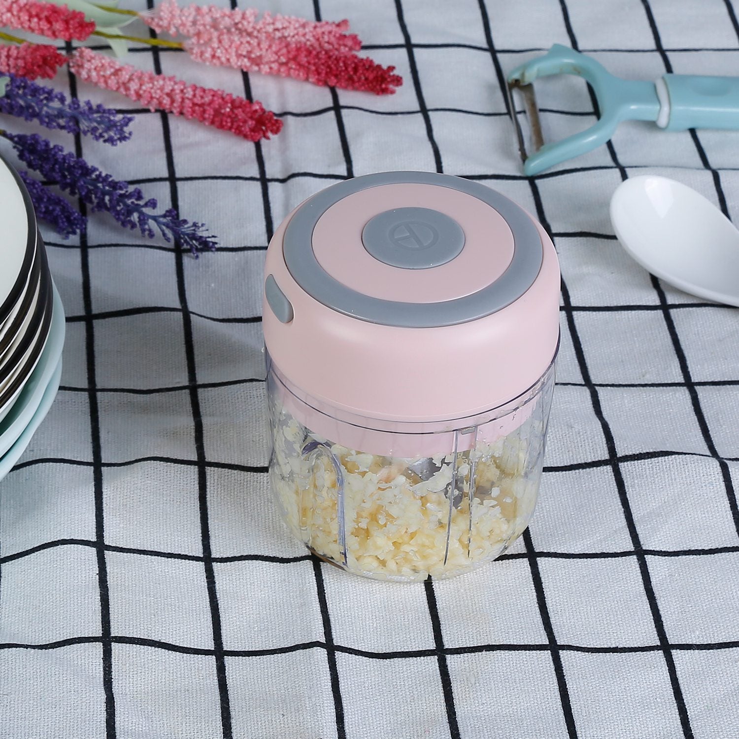 Elitee Mini Electric Garlic Chopper - USB Rechargeable Food Processor