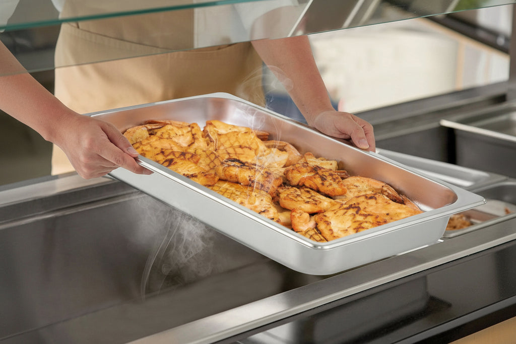 Elitee 6 Pack Stainless Steel Steam Table Pans - Full Size Food Trays