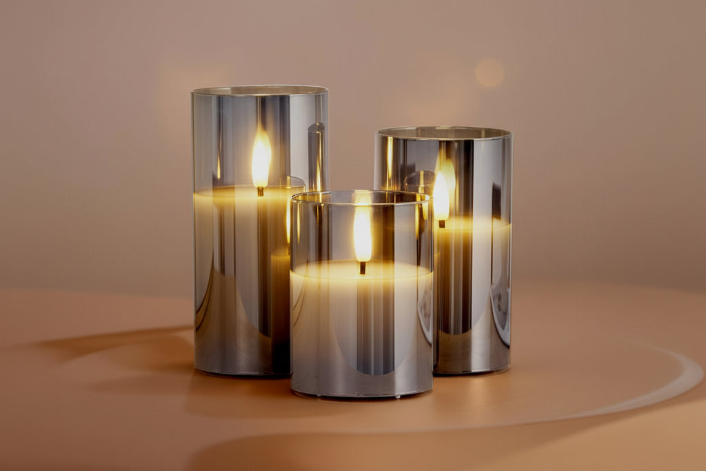 Elitee 3 Pack Flameless LED Candles - Realistic Flickering with Remote